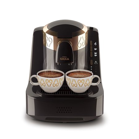 ARZUM Okka Automatic Turkish Coffee Machine, Maker, 120V UL, BlackCopper, NSF OK001BN-US